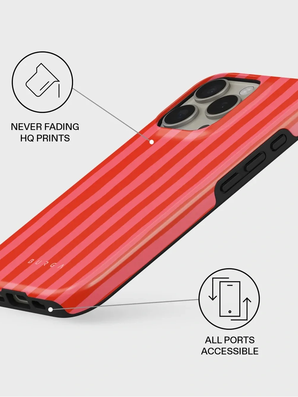 Burga - iPhone 16 Pro Case - Pomegranate